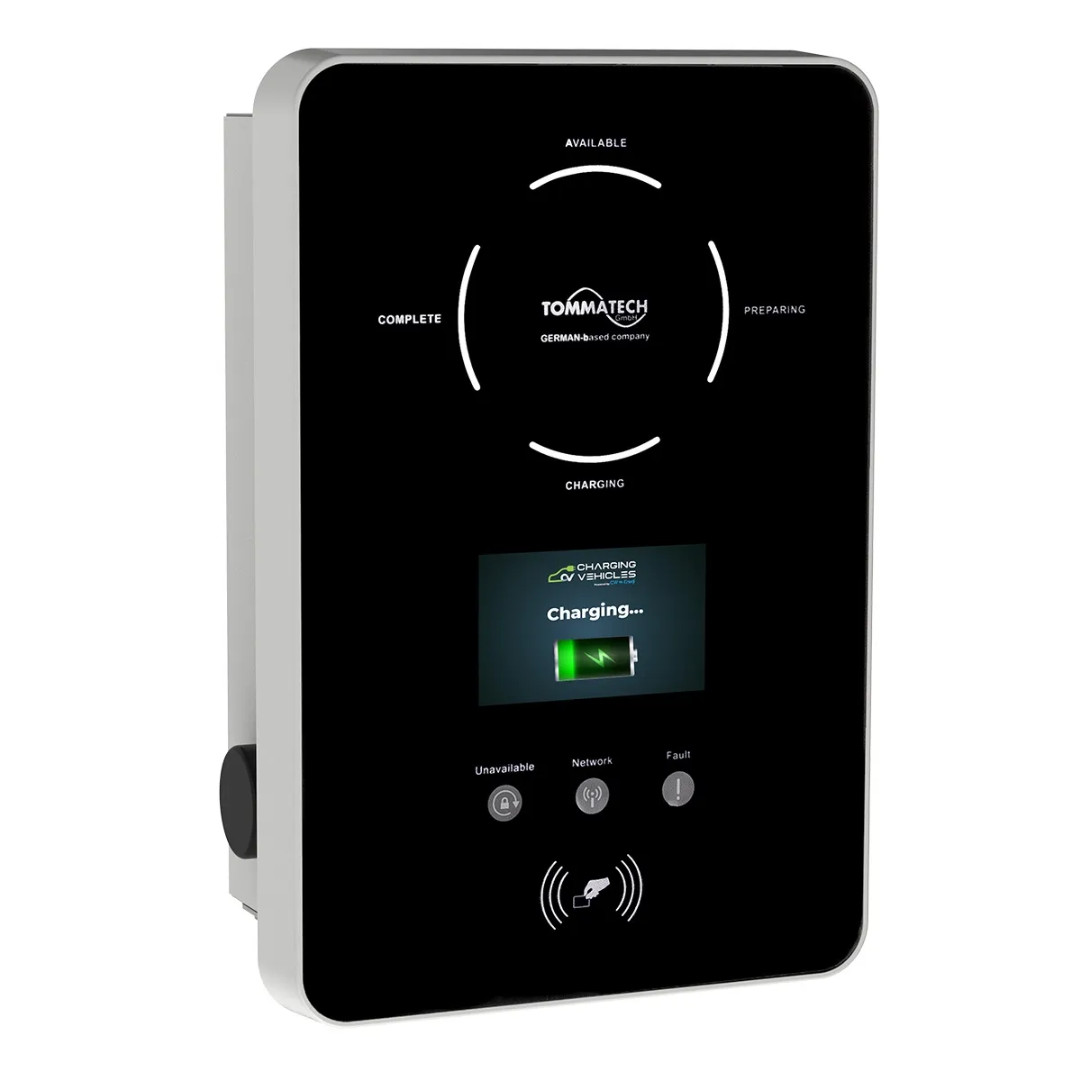 TommaTech Trio 22kW Üç Faz/400V AC Elektrikli Araç Şarj Ünitesi Kablosuz - Ürün görseli
